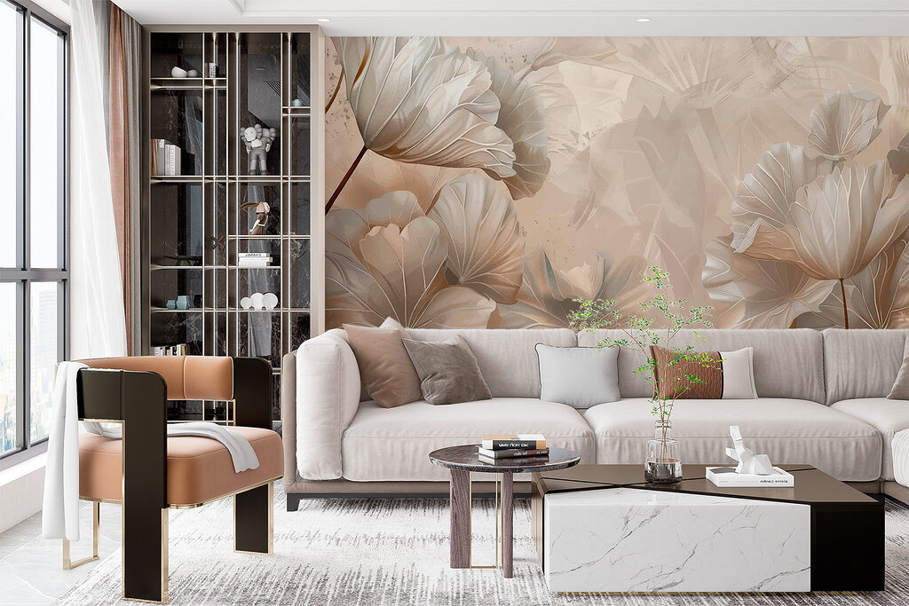 Blumen in Sandtönen — Interieur 2