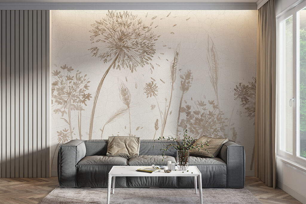 Trockenblumen in Beige — Interieur 3