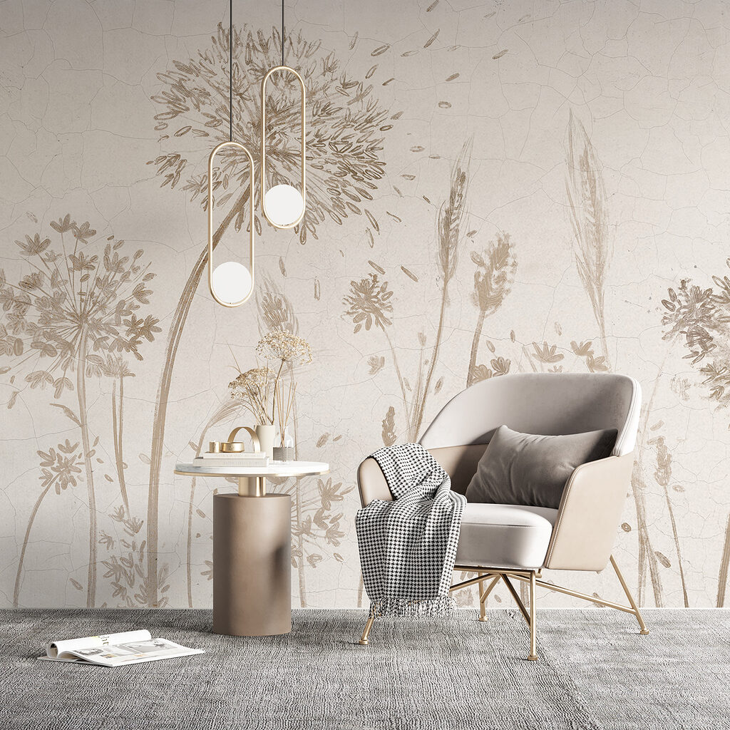 Trockenblumen in Beige — Interieur 4