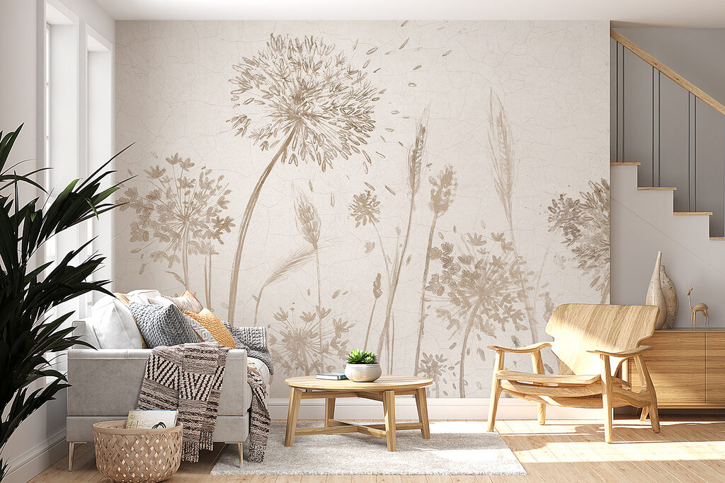Trockenblumen in Beige — Interieur 6