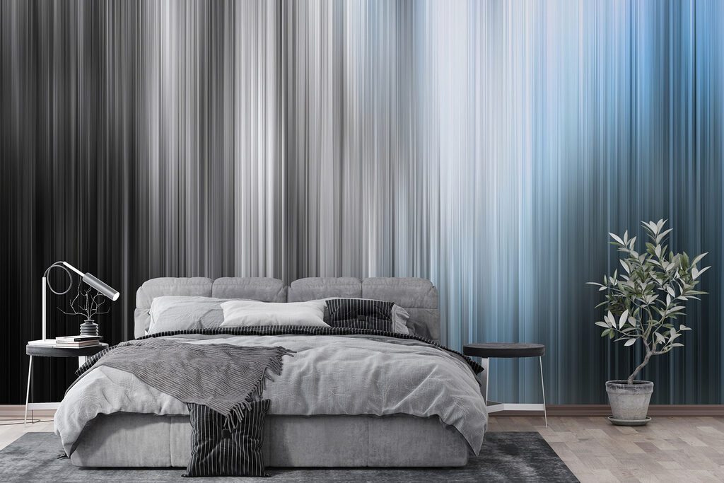 Fließende Lichtstreifen in einem Interieur