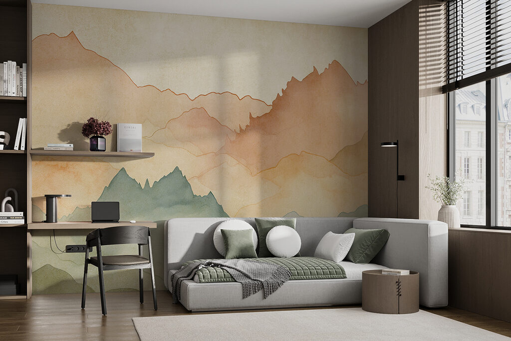 Bergketten in Aquarell — Interieur 2
