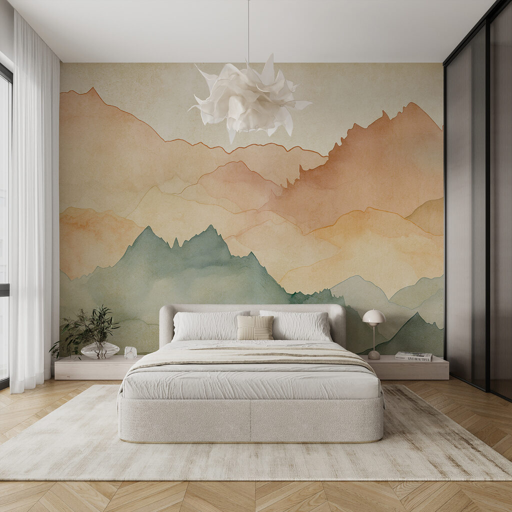 Bergketten in Aquarell — Interieur 1
