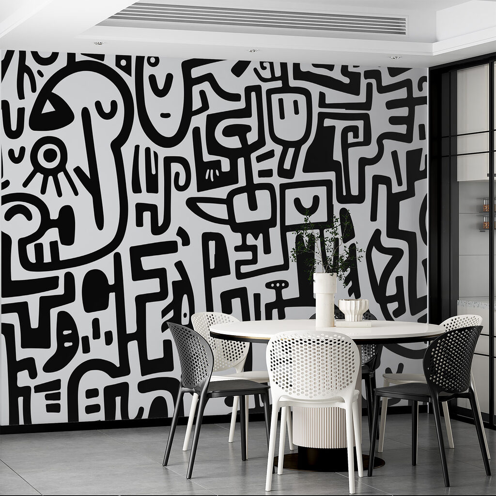 Linien voller Leben in einem Interieur
