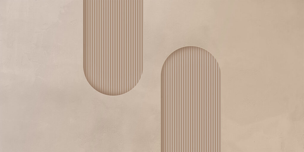 Minimalistische Rundungen — ganzes Design