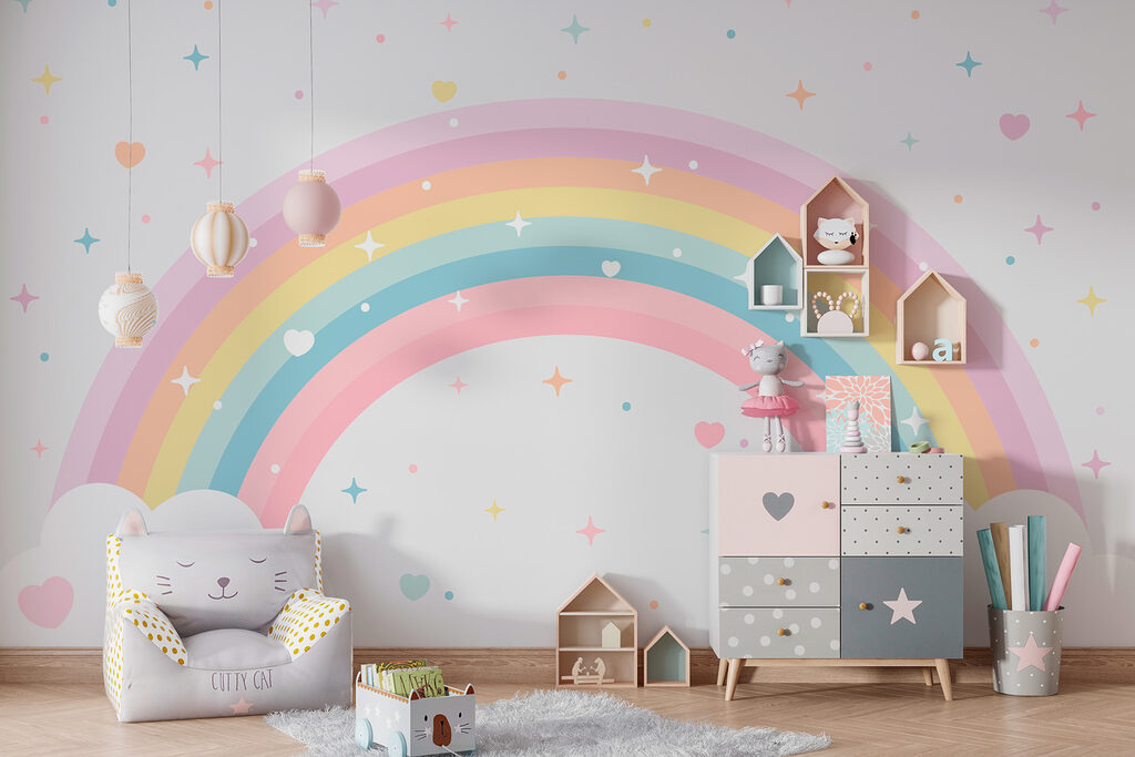 Regenbogen mit Sternkonfetti — Interieur 2