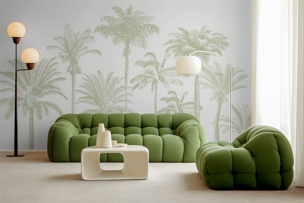 Palmen in feinen Linien — Interieur 1