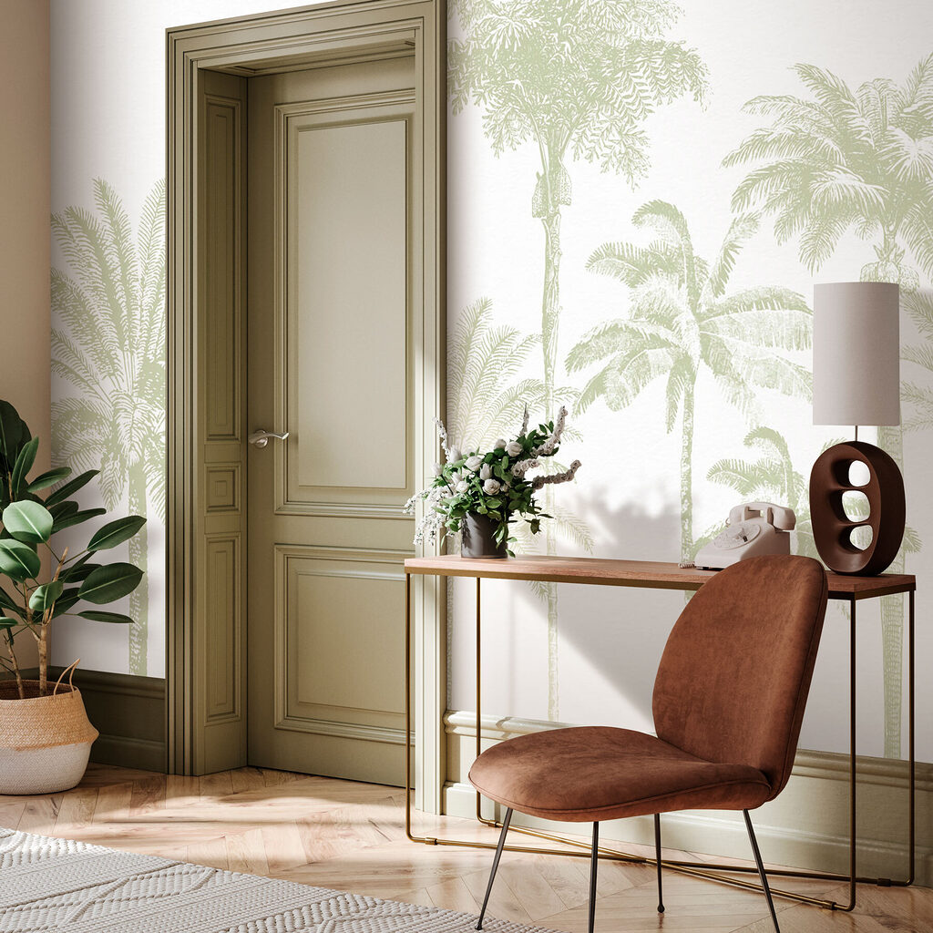 Palmen in feinen Linien — Interieur 2