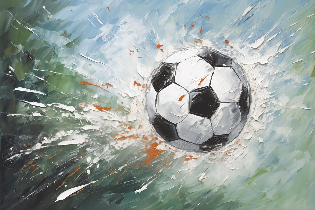 Fußball im Farbsturm — ganzes Design