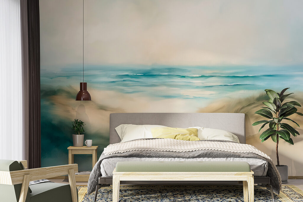Dünen in lockeren Pinselstrichen in einem Interieur