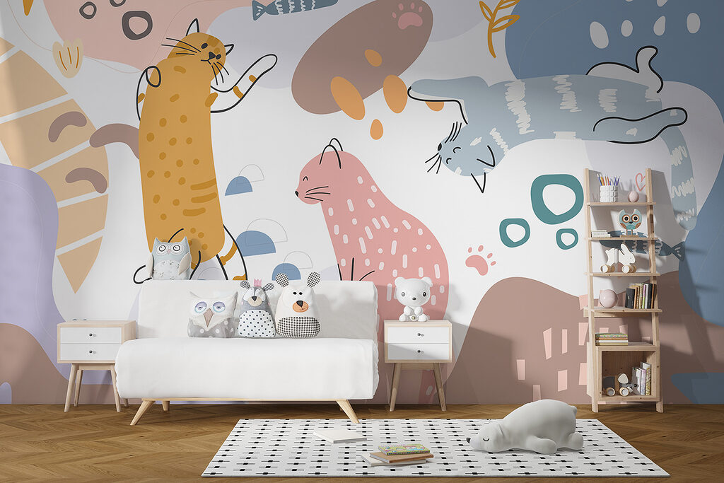Verspielte Katzen und Fische — Interieur 3