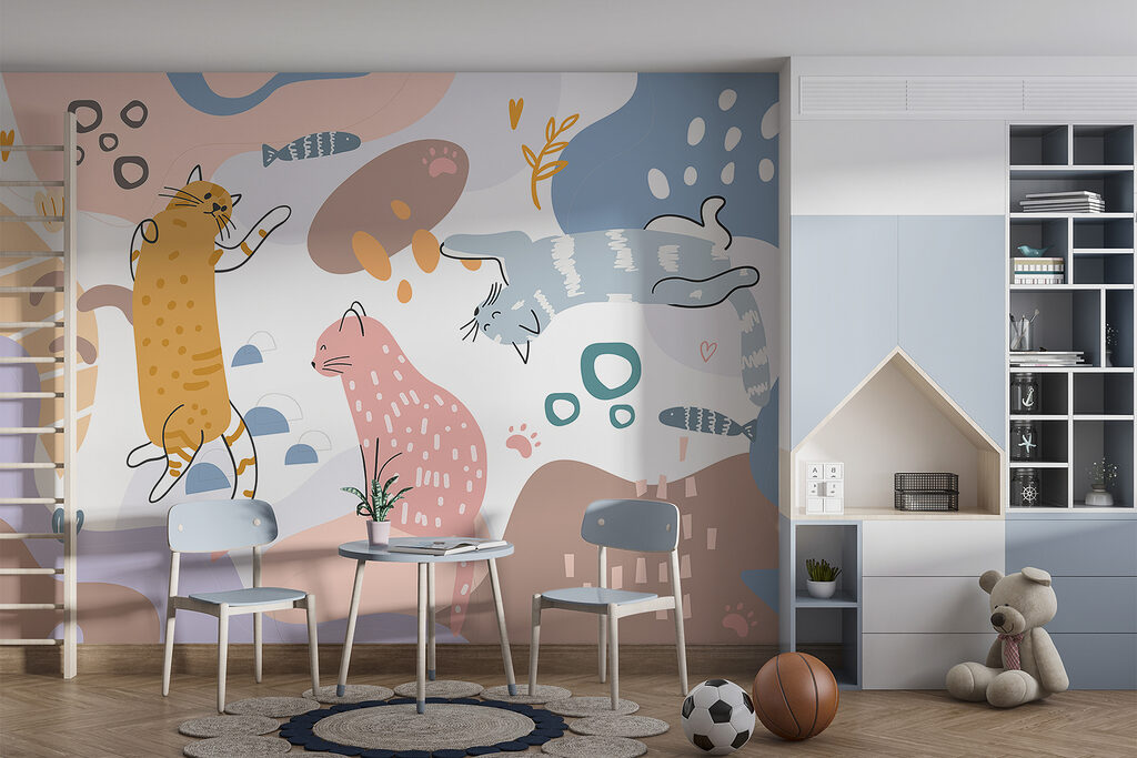 Verspielte Katzen und Fische — Interieur 5