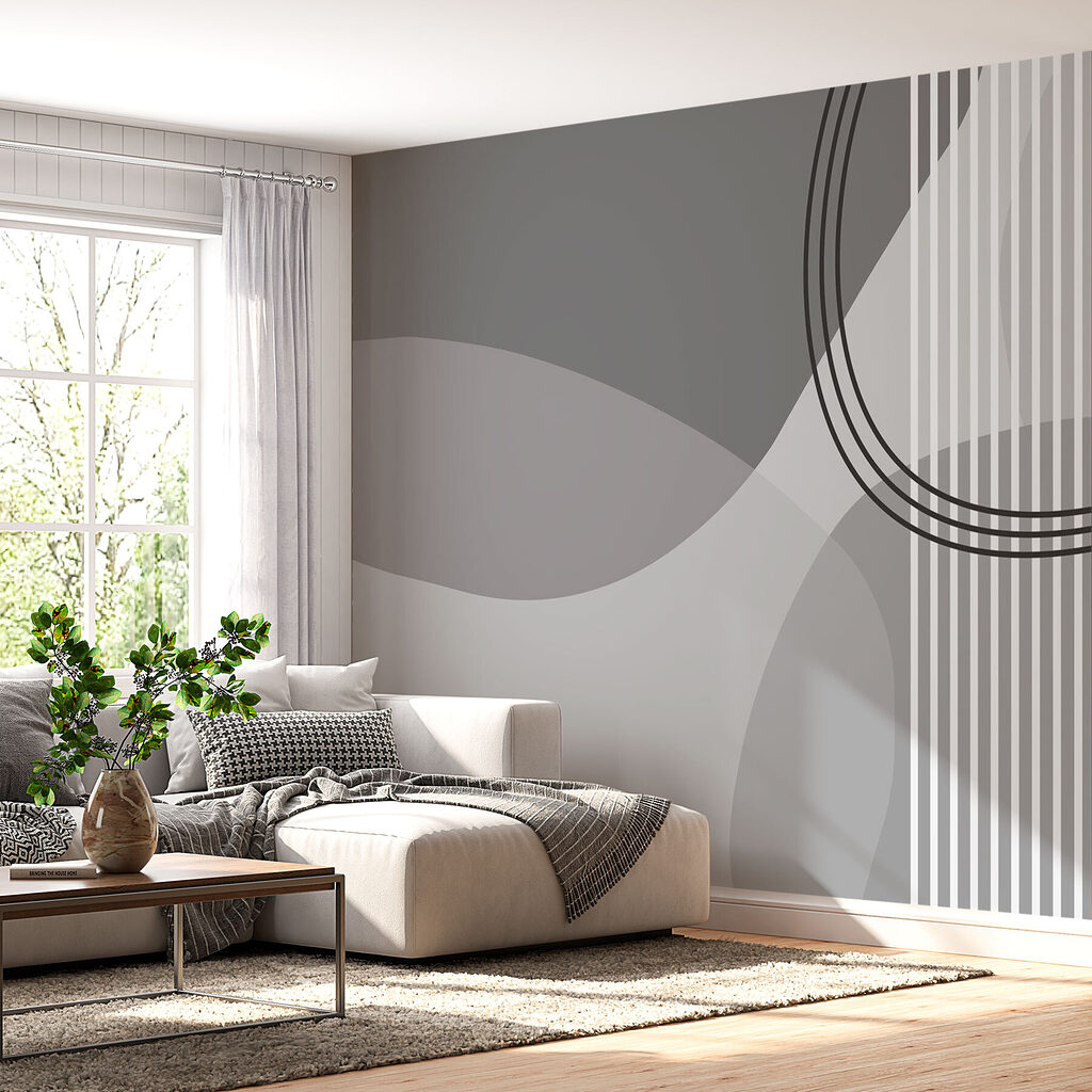 Linien über Bogenformen in einem Interieur