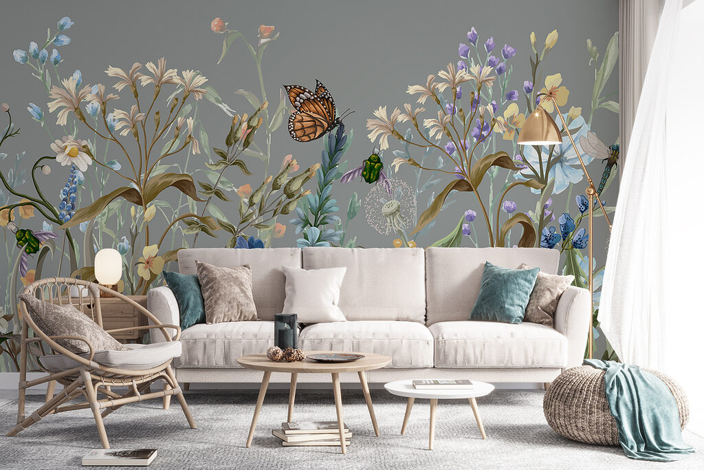 Blumenfeld mit Schmetterlingen — Interieur 4