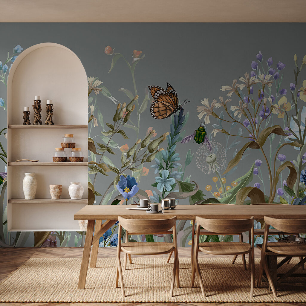 Blumenfeld mit Schmetterlingen — Interieur 5