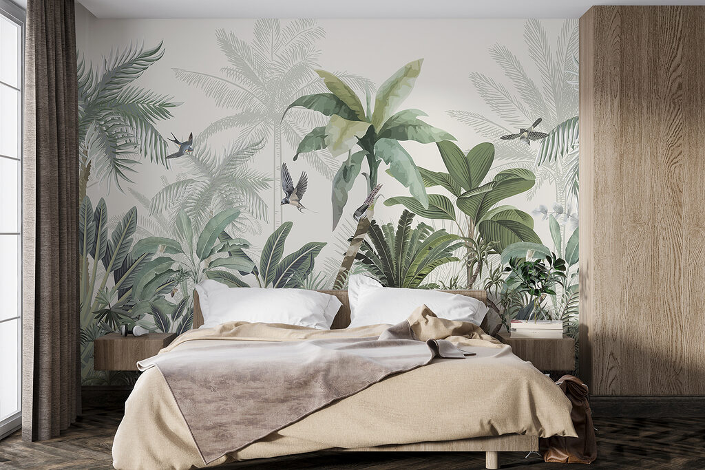 Tropenszene mit Vögeln — Interieur 1