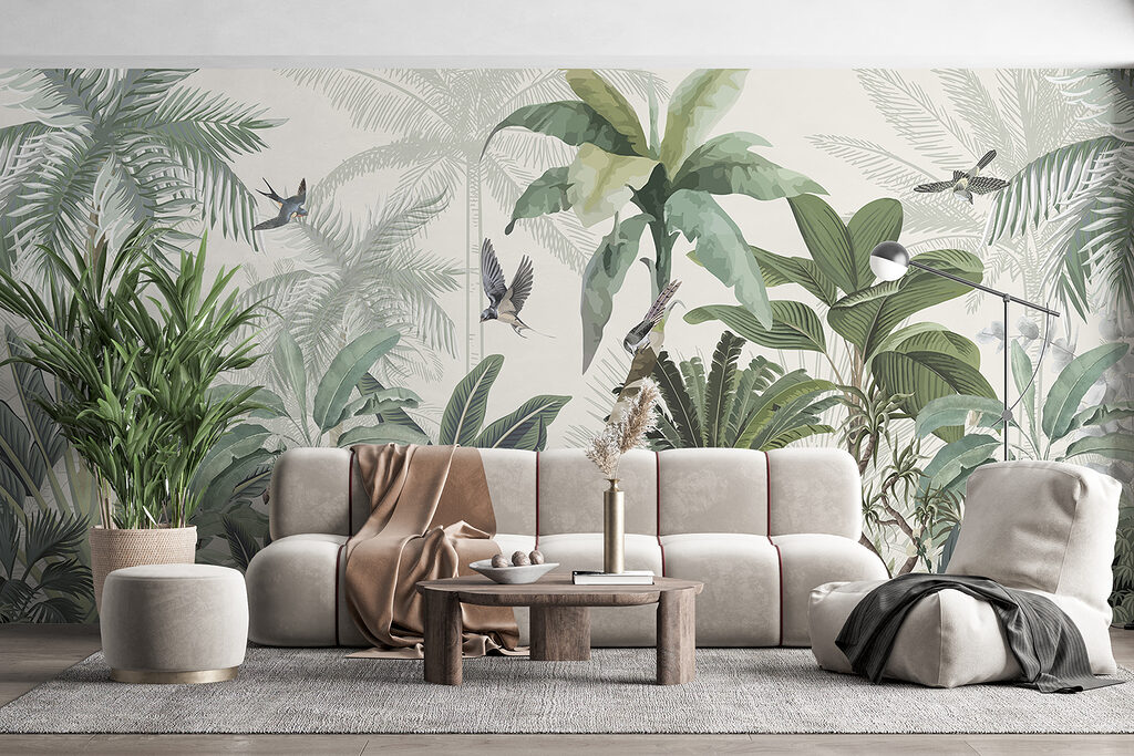 Tropenszene mit Vögeln — Interieur 4