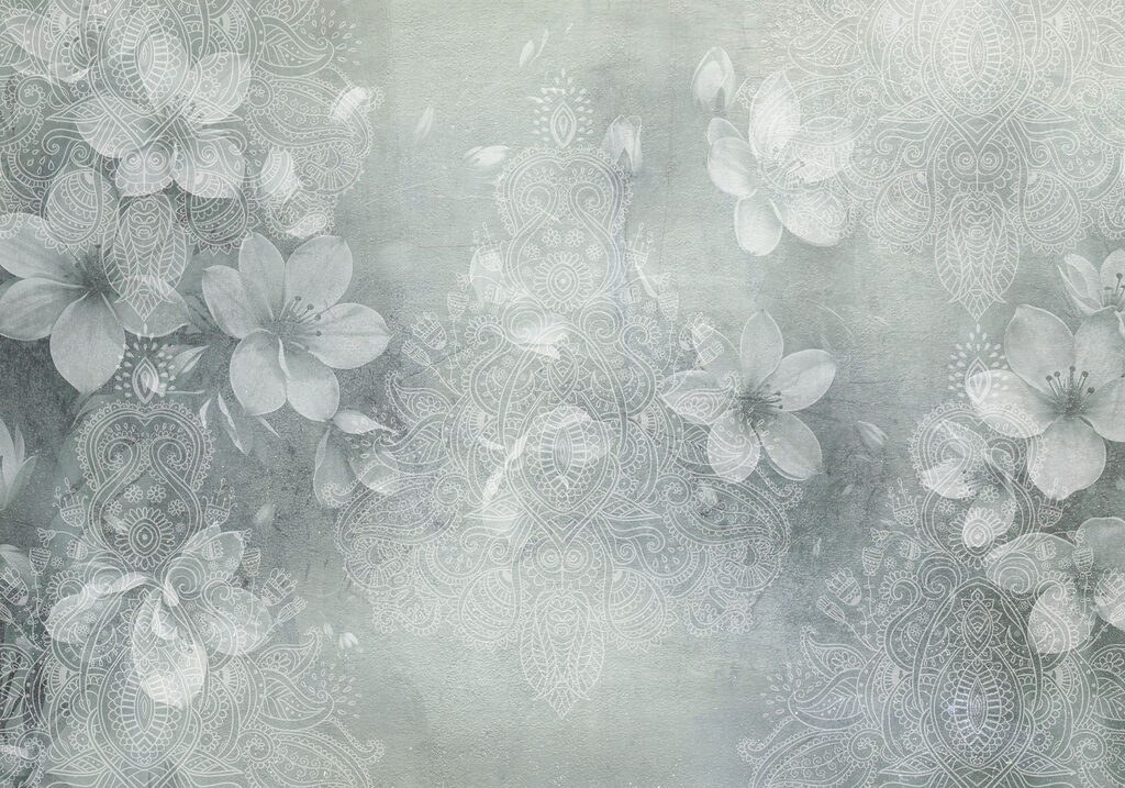 Blüten im Dunstschleier — ganzes Design