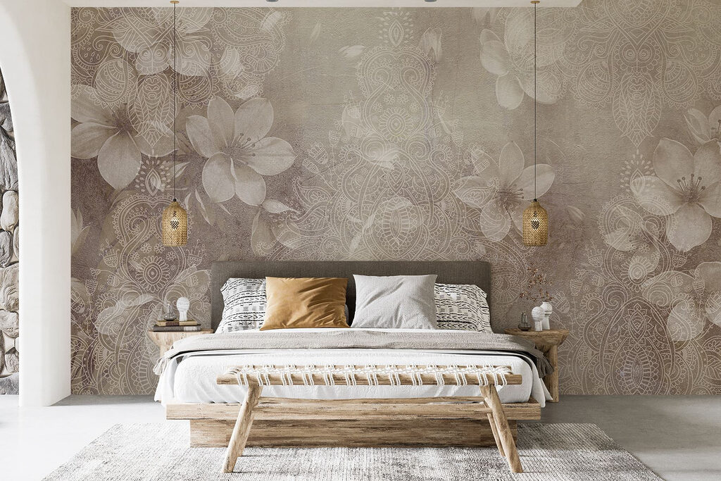 Blüten im Dunstschleier in einem Interieur