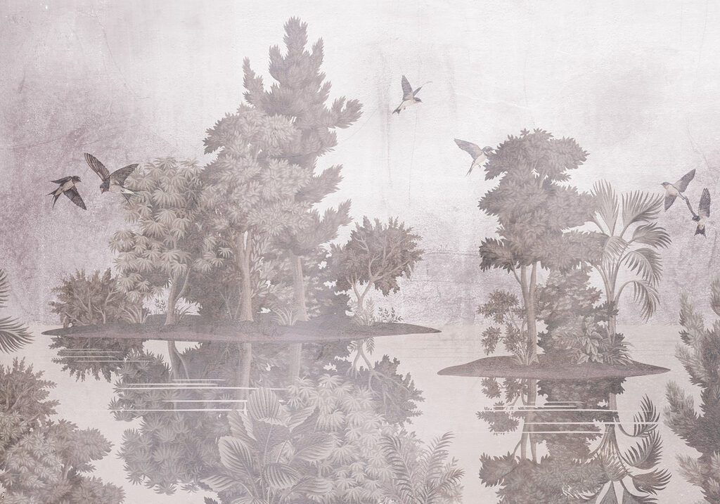 Waldinseln im Spiegelbild — ganzes Design
