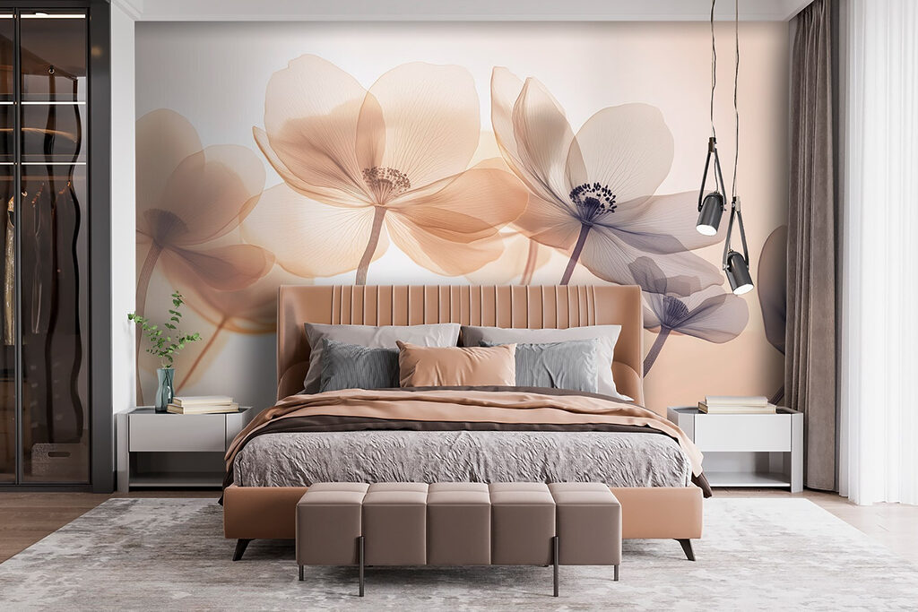 Schlichtes Blütenbild in einem Interieur