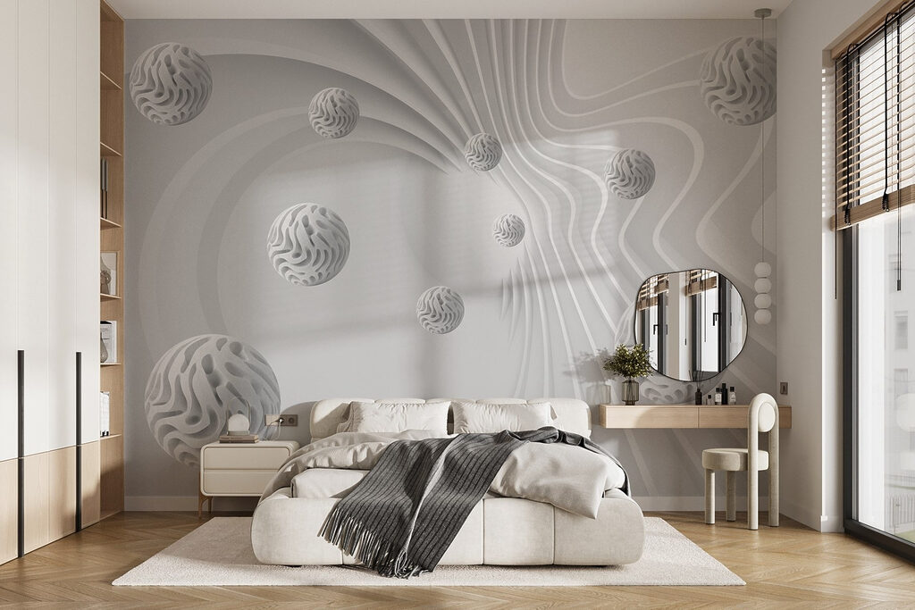 Weiße Kugeln und Wirbel — Interieur 1