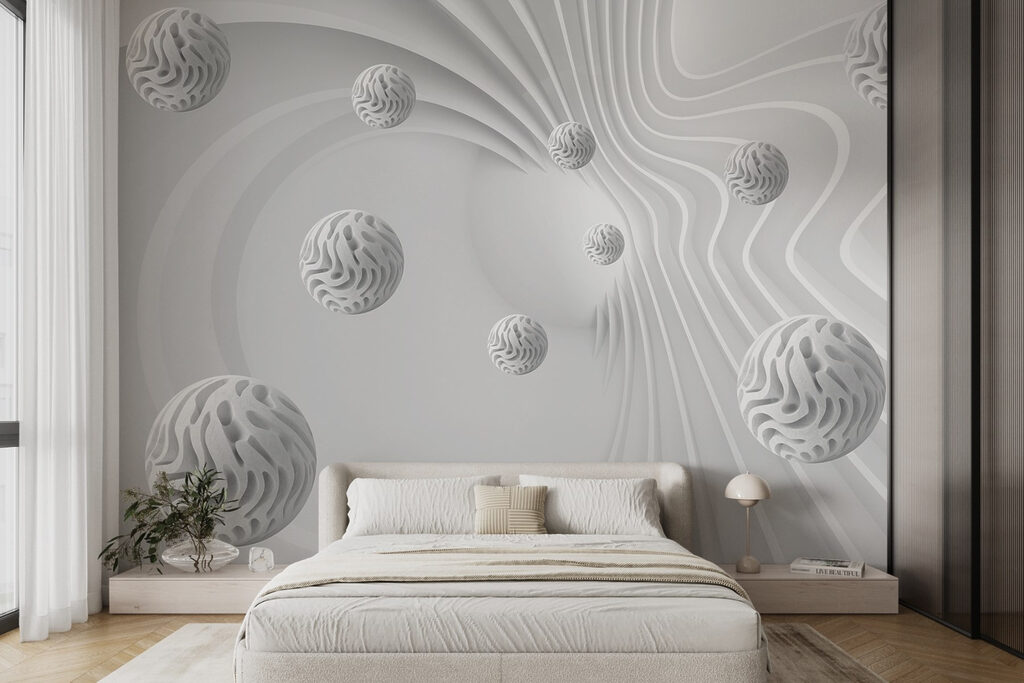 Weiße Kugeln und Wirbel — Interieur 2