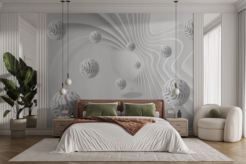 Weiße Kugeln und Wirbel — Interieur 3