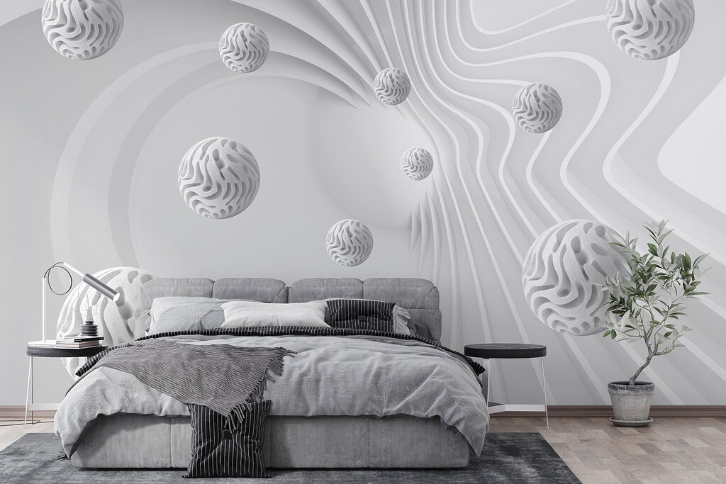Weiße Kugeln und Wirbel — Interieur 4