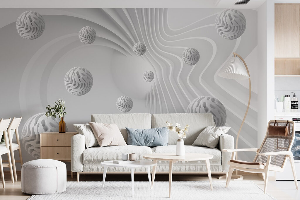 Weiße Kugeln und Wirbel — Interieur 6
