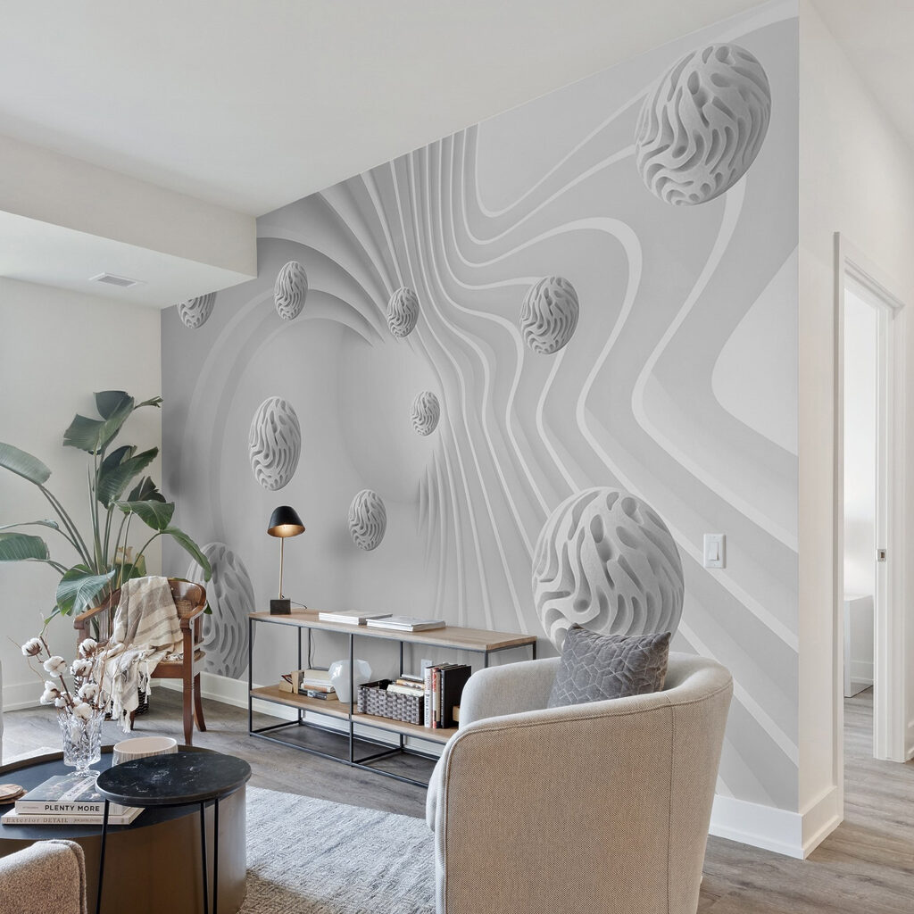 Weiße Kugeln und Wirbel — Interieur 7