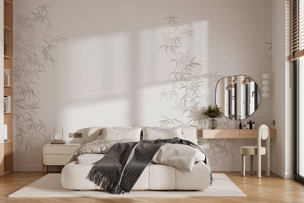 Fein gezeichneter Bambus — Interieur 1