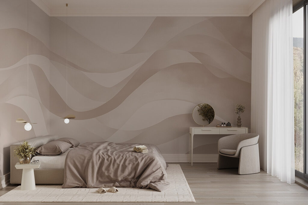 Dünen in Falten in einem Interieur