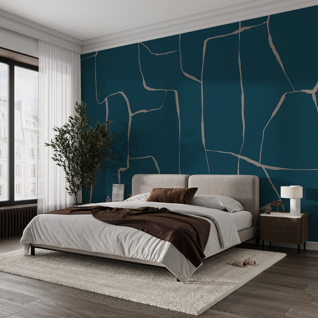 Linien wie Risse in einem Interieur