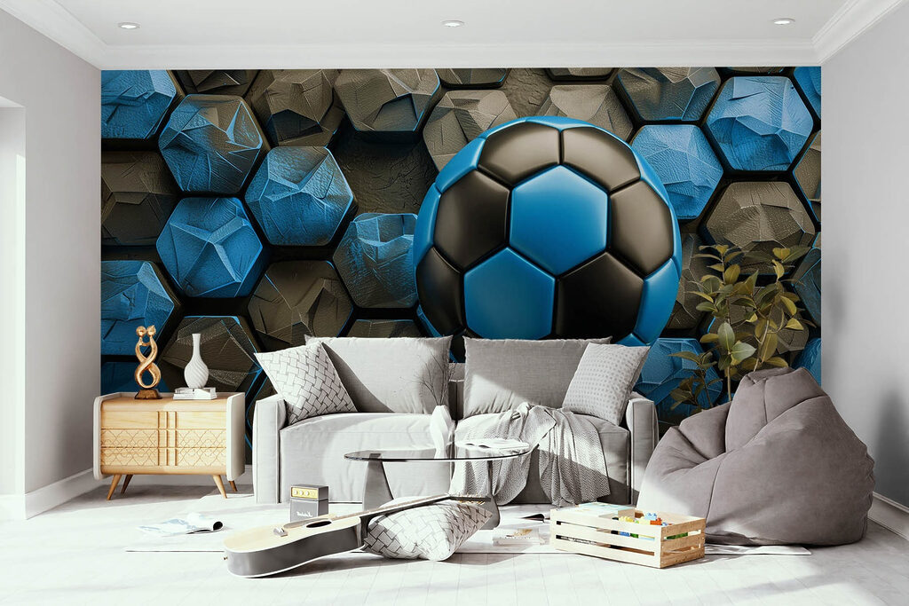 Blau-schwarzer Fußball — Interieur 1