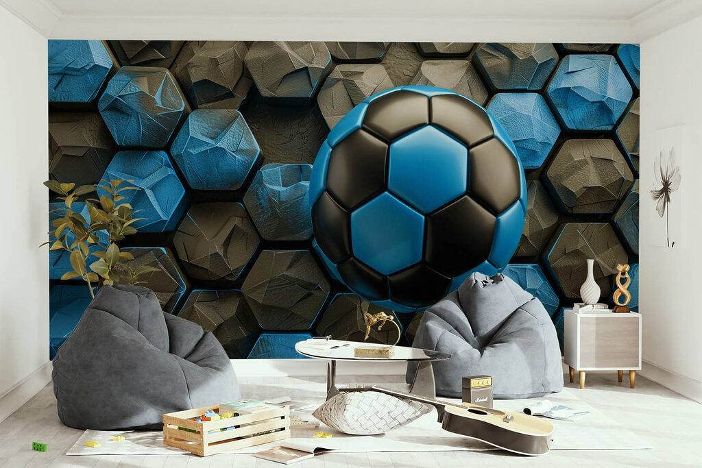 Blau-schwarzer Fußball — Interieur 2