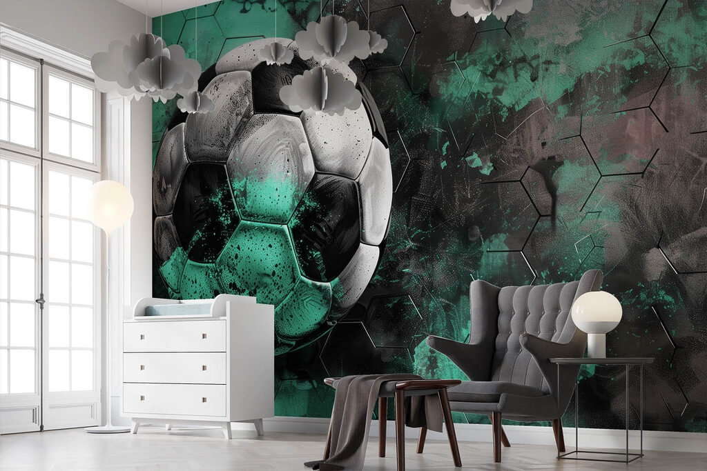 Grüner Fußball im Schatten — Interieur 3