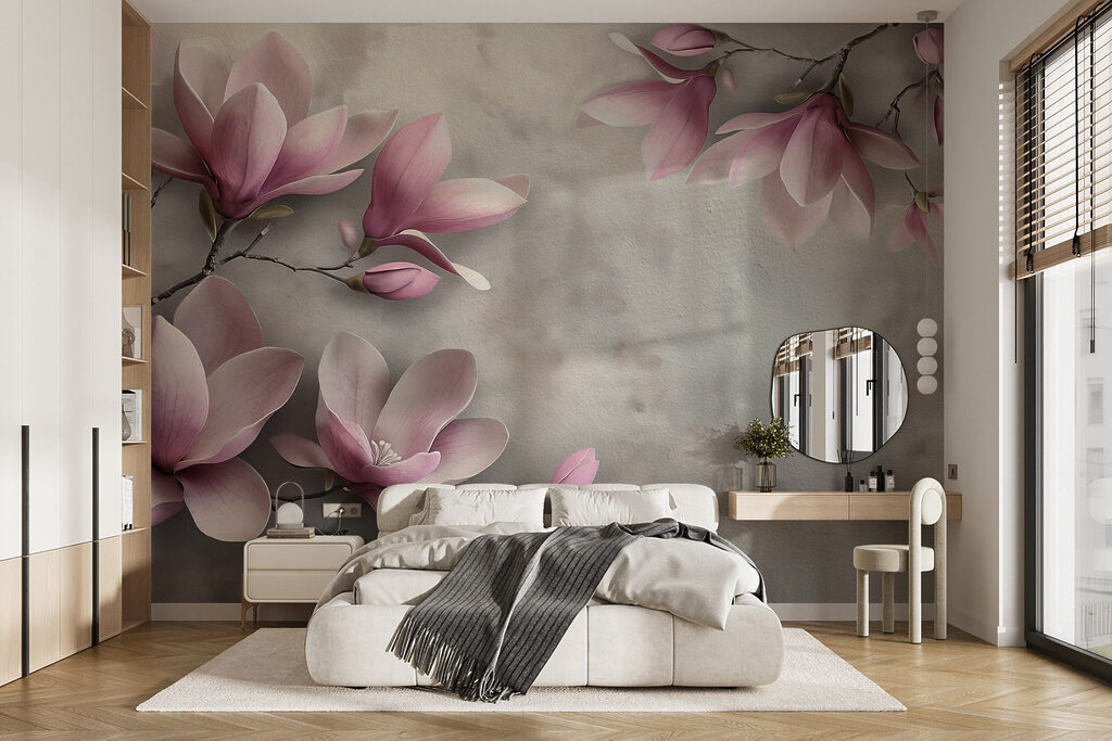 Magnolien mit Patina in einem Interieur