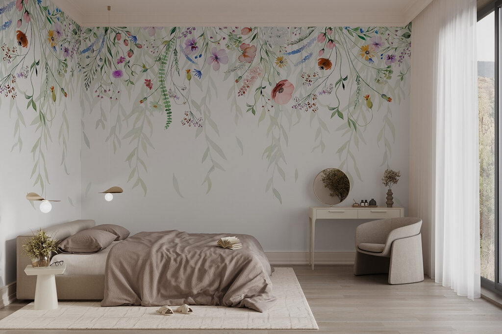 Blumenranken in Aquarell — Interieur 2
