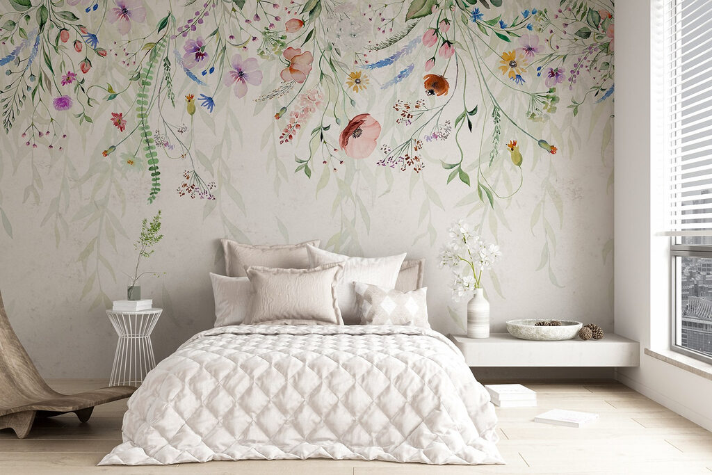 Blumenranken in Aquarell — Interieur 4