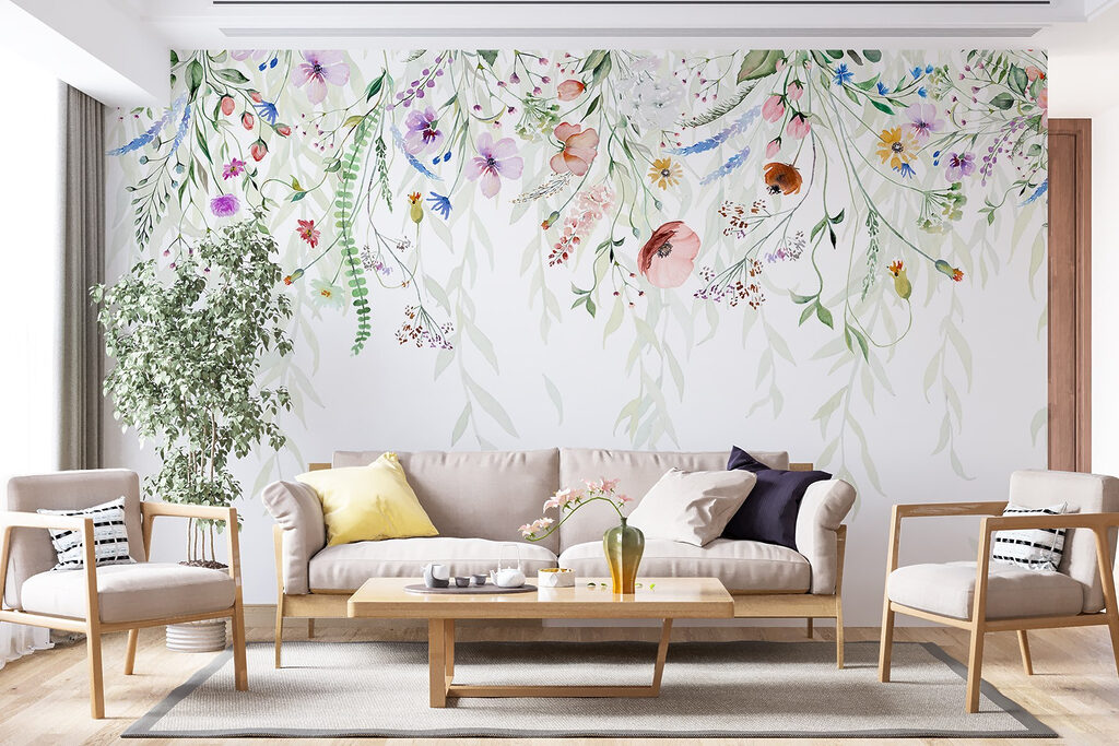 Blumenranken in Aquarell — Interieur 5