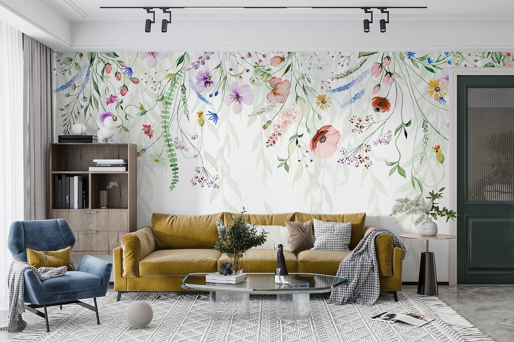 Blumenranken in Aquarell — Interieur 6