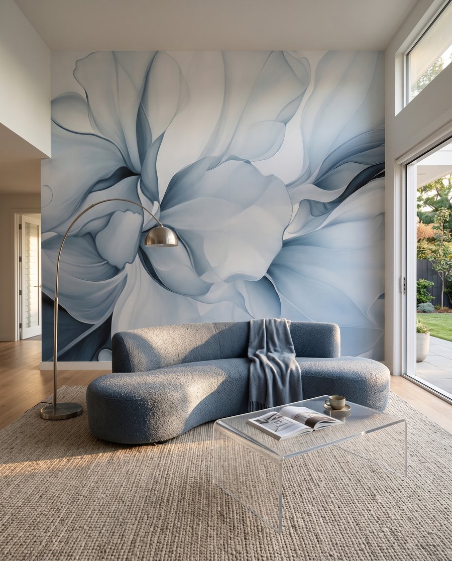 Weit geöffnete Blüte in einem Interieur