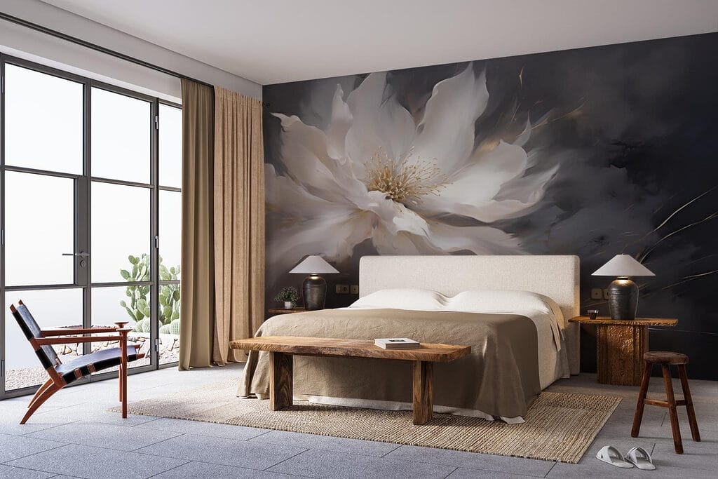 Blüte vor dunklem Grund — Interieur 1