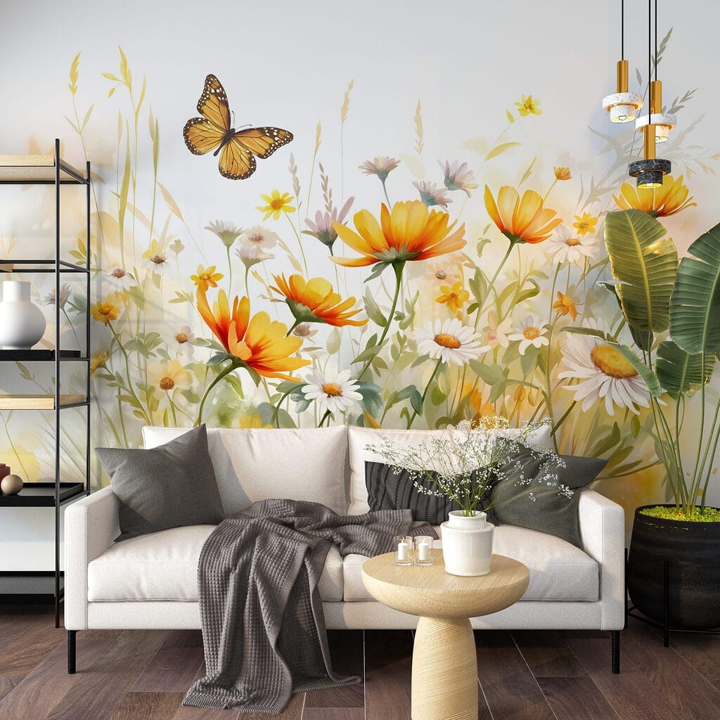 Schmetterling über Wiesenblumen — Interieur 5