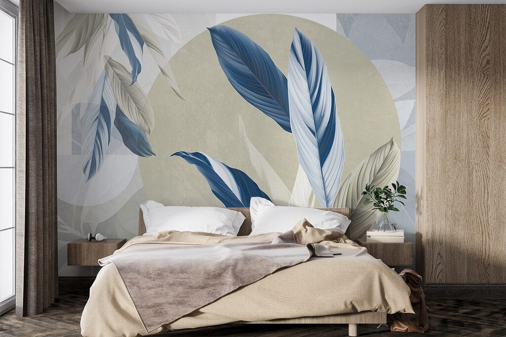 Blätter auf Farbflächen — Interieur 2