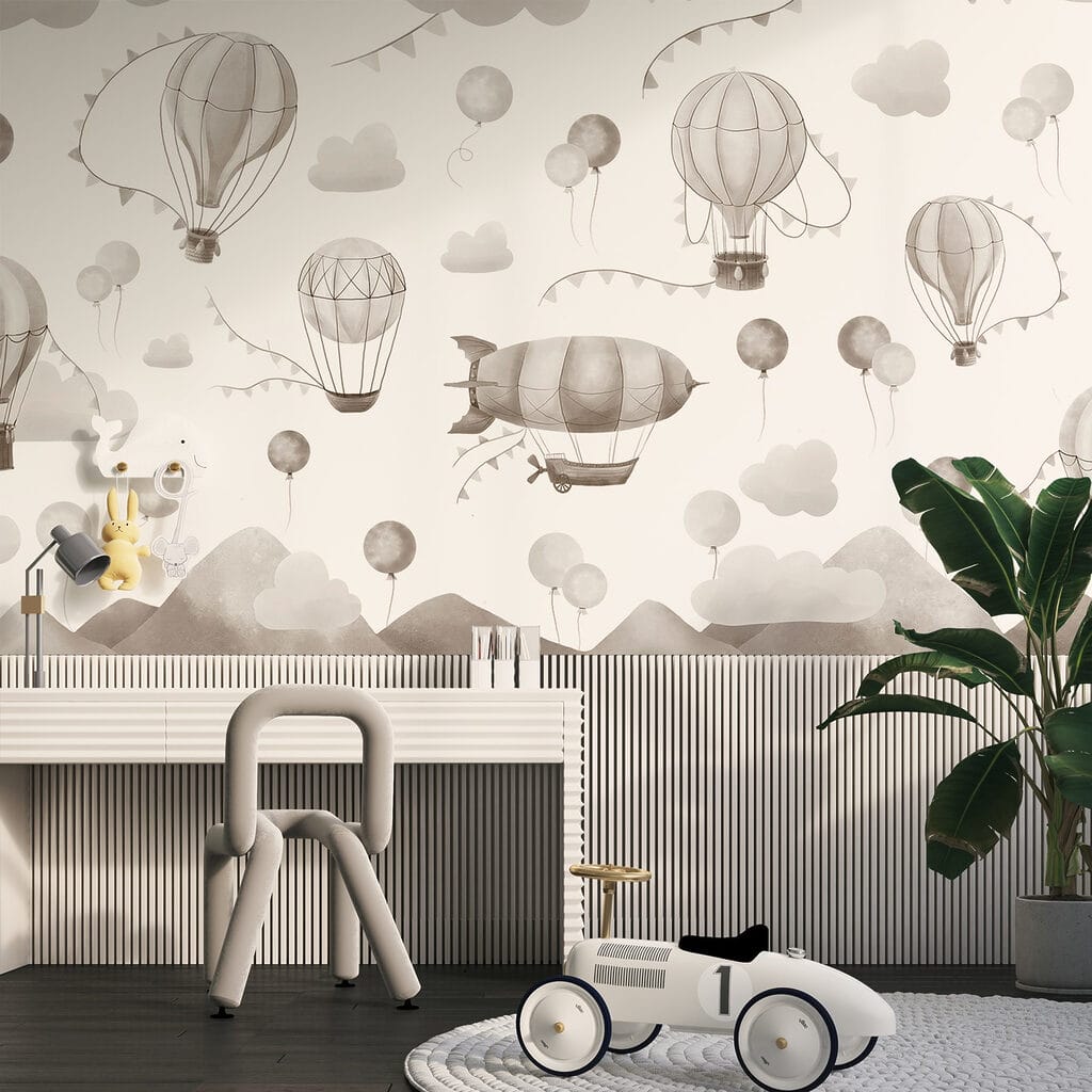 Heißluftballons über Bergen — Interieur 1