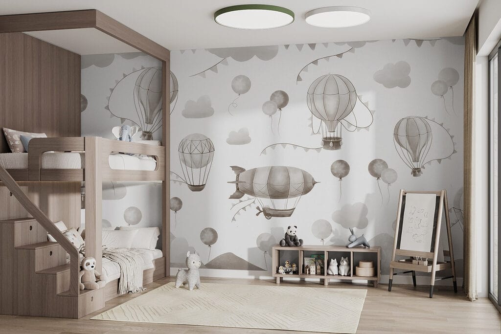Heißluftballons über Bergen — Interieur 3
