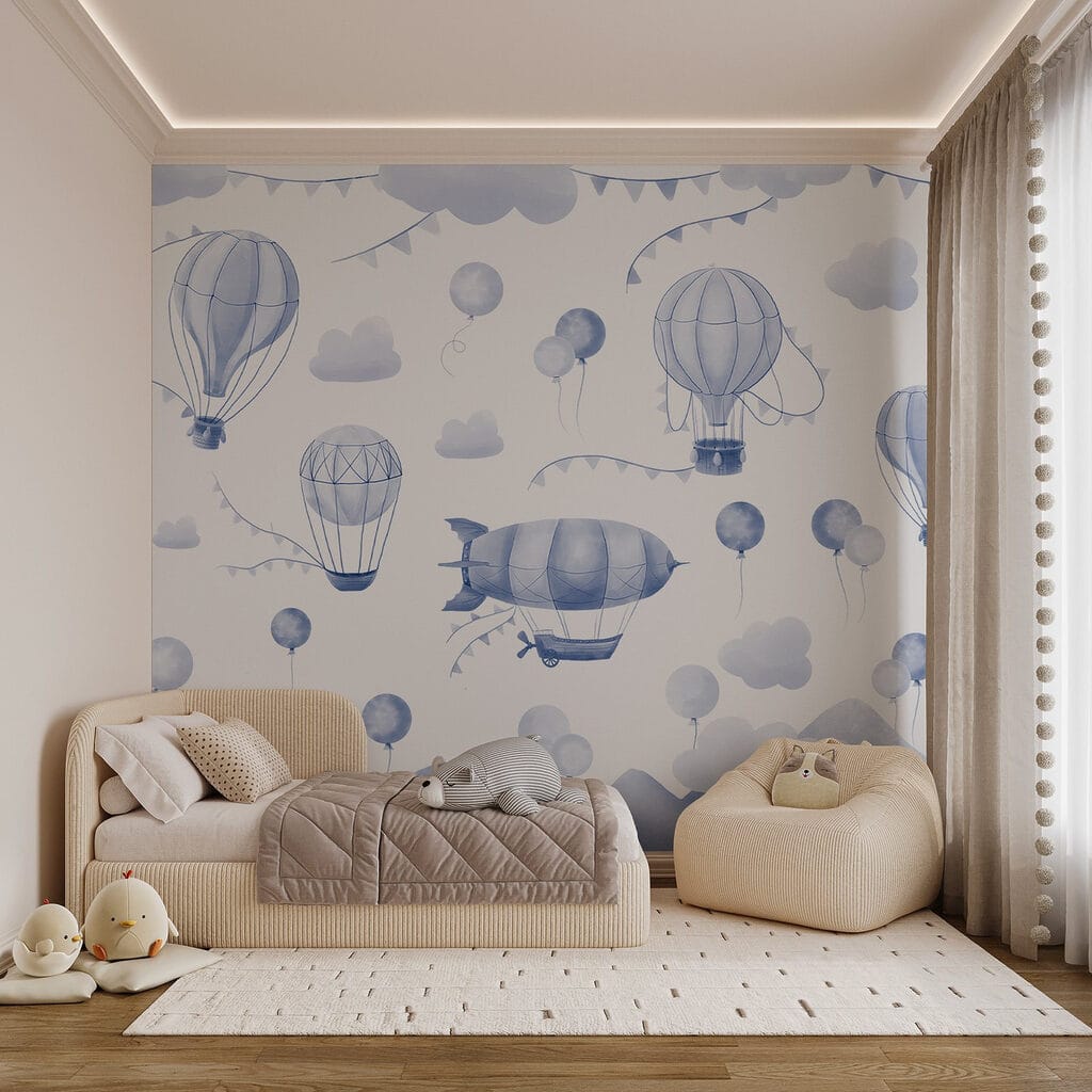 Heißluftballons über Bergen — Interieur 1