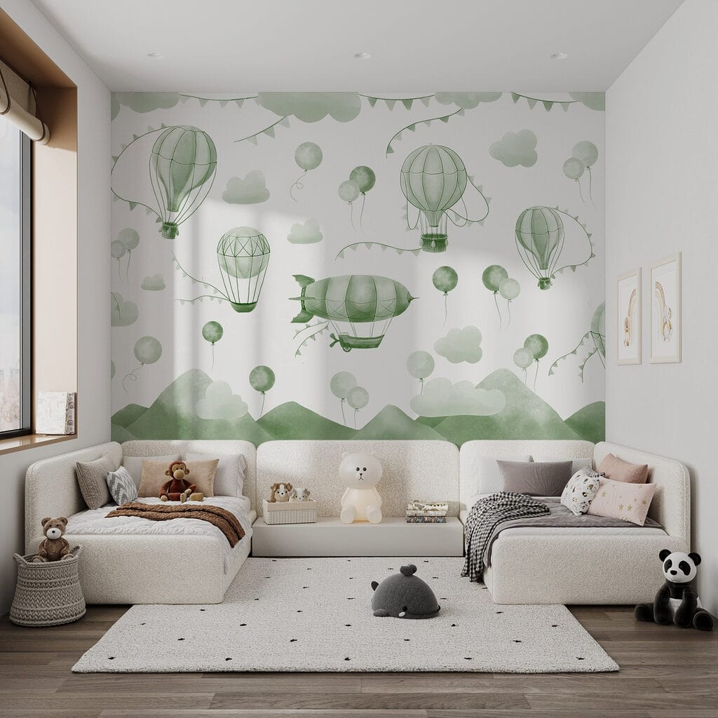 Heißluftballons über Bergen — Interieur 1